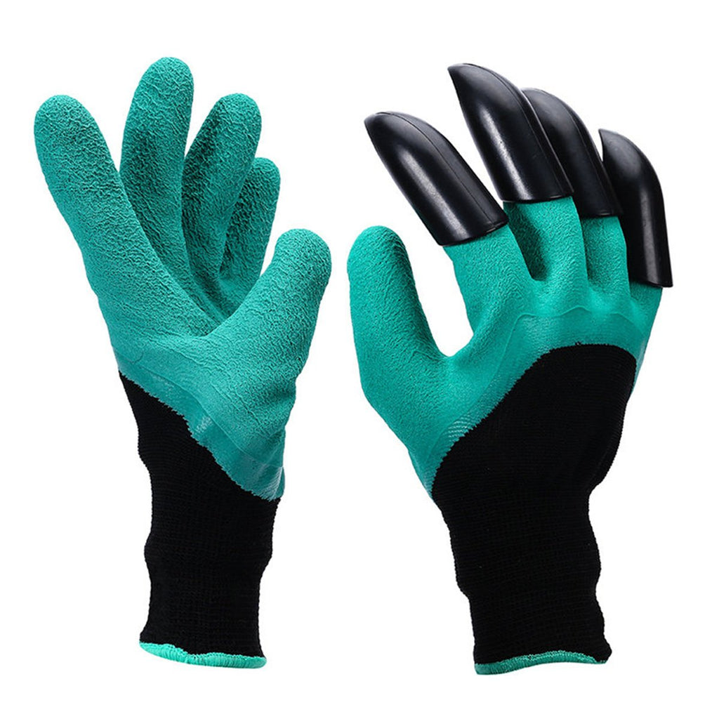 2Pcs Gardening Digging Gloves Planting Rubber Left Hand Claws and Right Hand Claws Grip Gloves