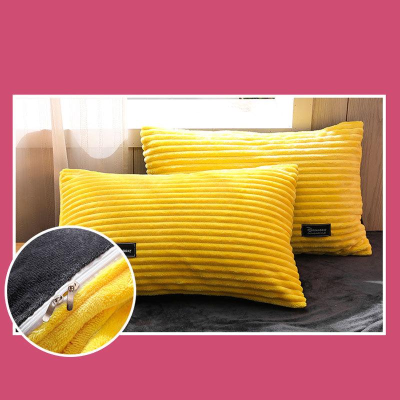 3/4 Pcs AB Sided Thicken Corduroy Velvet Winter Bedding Set Full Queen King Size Duvet Cover