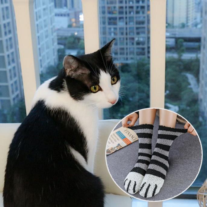 Winter Cat Claws Socks