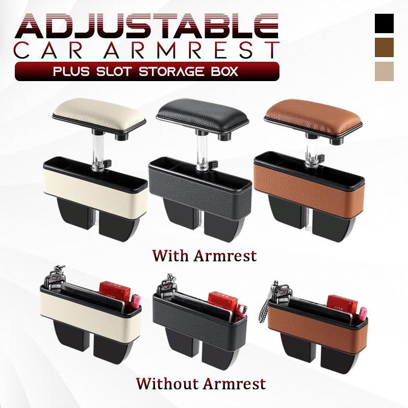 Adjustable Car Armrest Plus Slot Storage Box