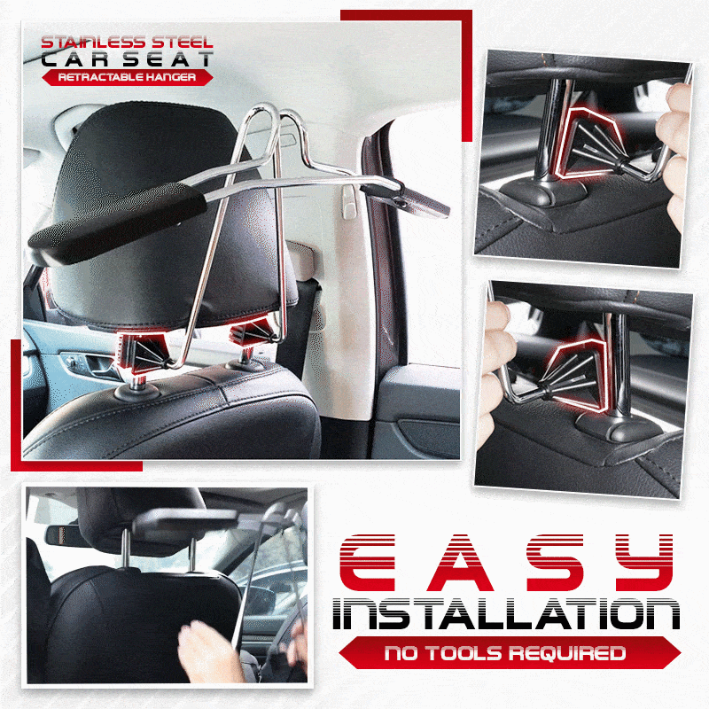 Stainless Steel Car Seat Retractable Hanger