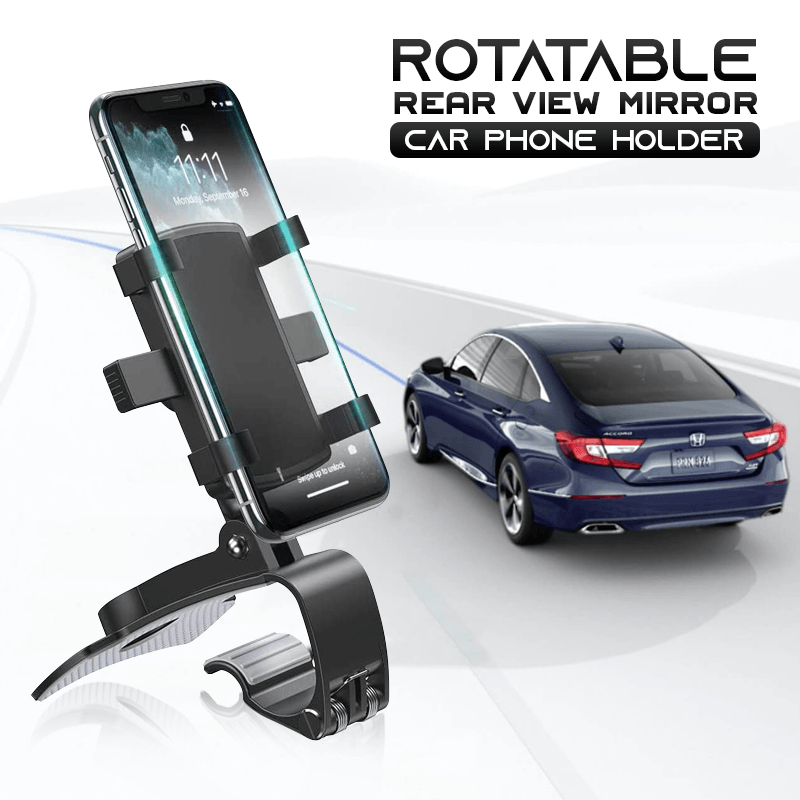 Rotatable Rear-view Mirror Car Phone Holder