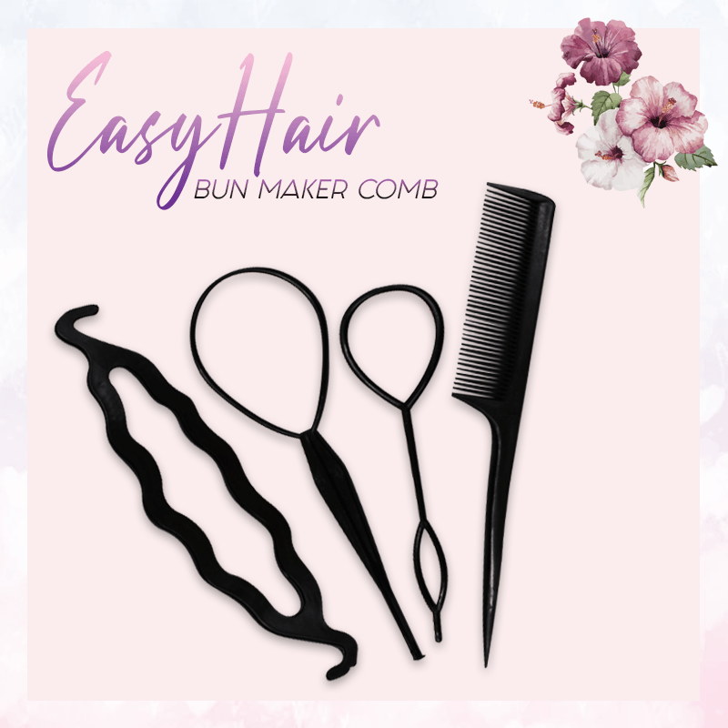 Easy Hair Bun Maker Comb - Set For 4