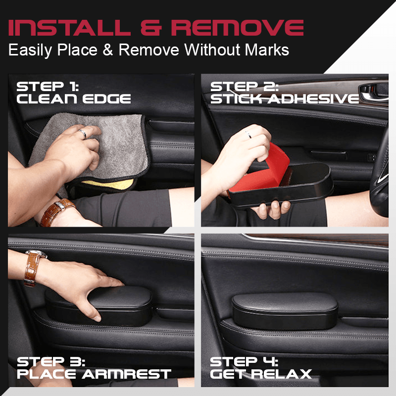 Self-Adhesive Car Door Armrest Plus Storage Box