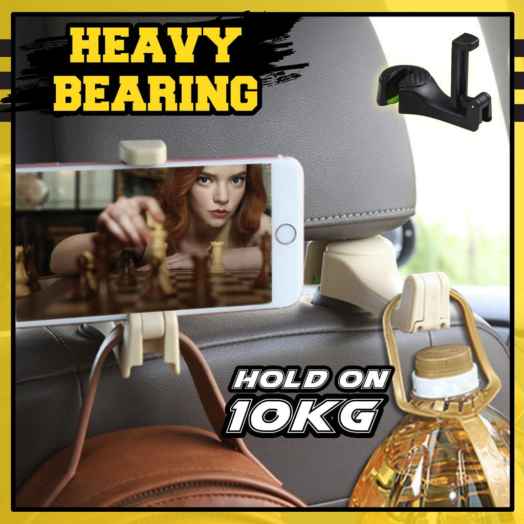 2 in 1 Auto Vehicle Back Seat Headrest Hanger