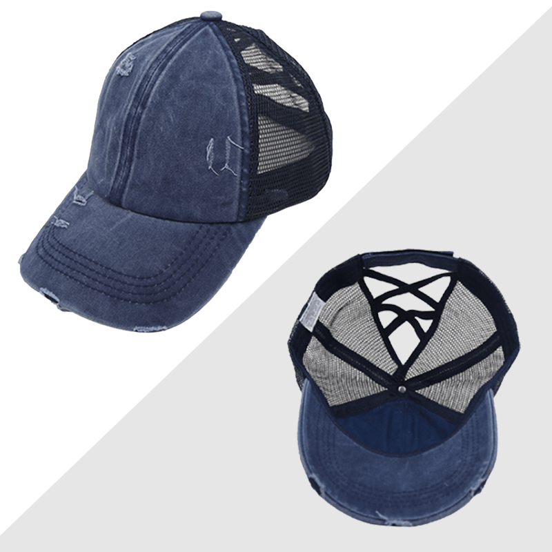 Criss Cross Easy Ponytail Cap