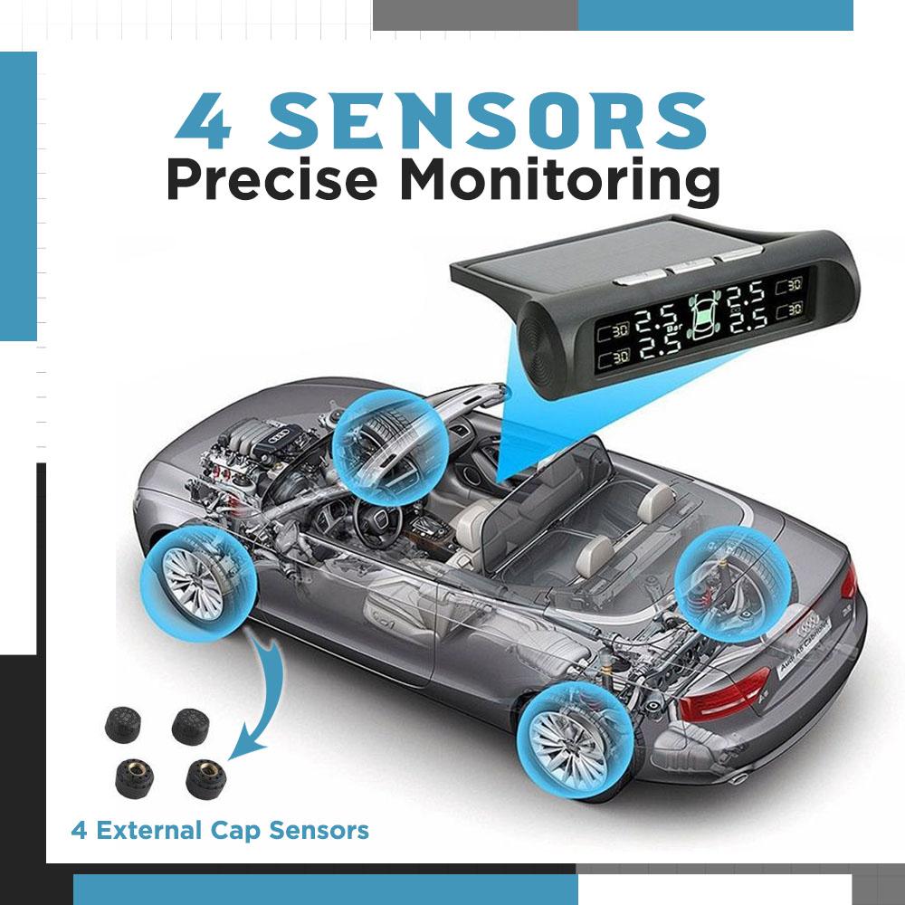 Wireless And Solar Powered Tire Pressure Monitoring System