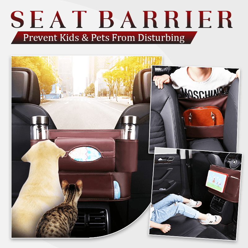 Leather Car Net Pocket Handbag Holder