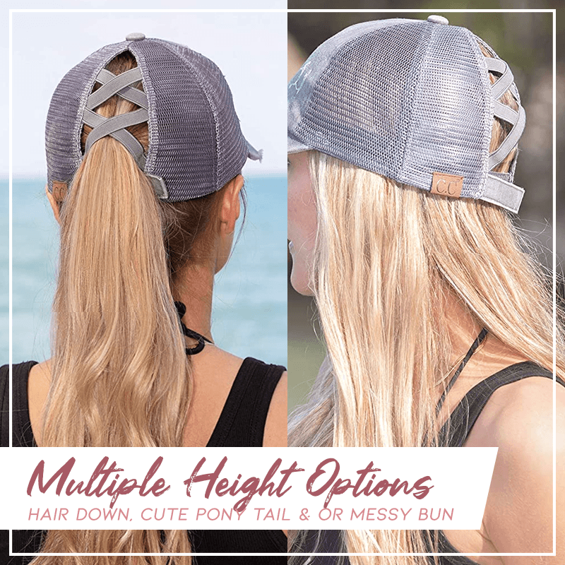 Criss Cross Easy Ponytail Cap