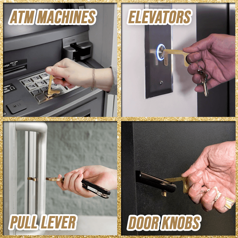 Upgraded No Touch Door Opener Tools With Keychain Pendant