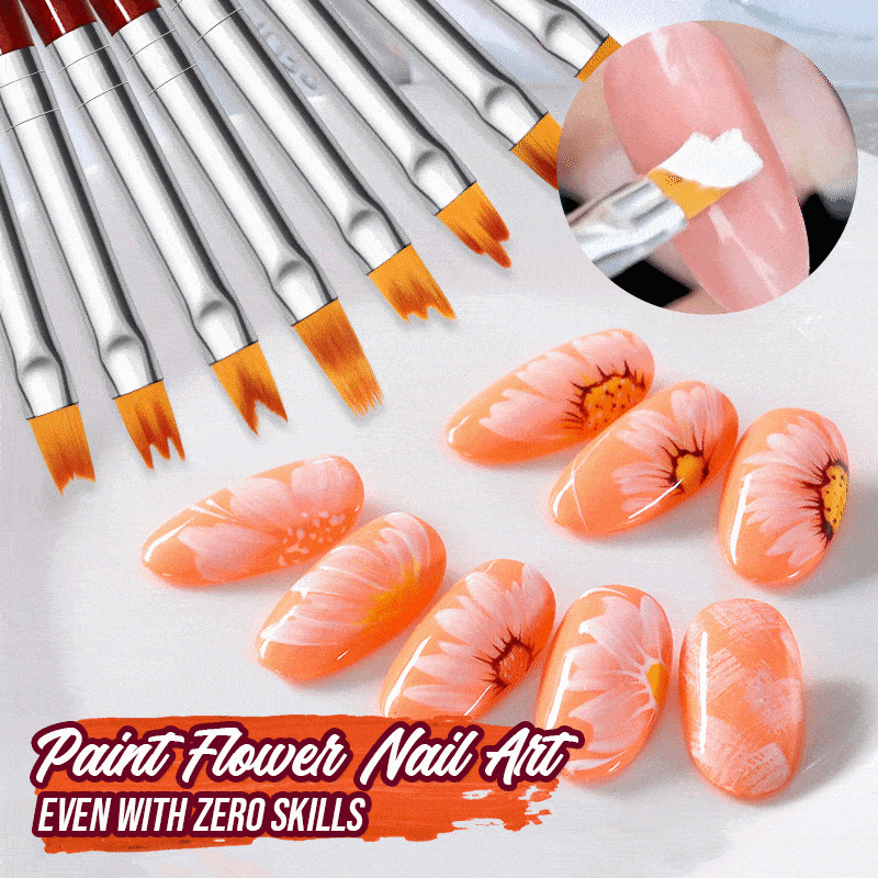 FloralGarden Nail Art Styling Brush Set