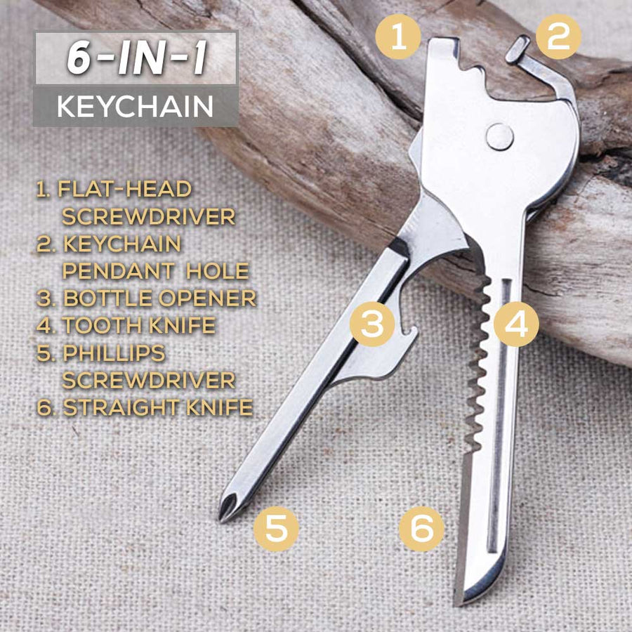 Outdoor Portable 6-in-1 Keychain