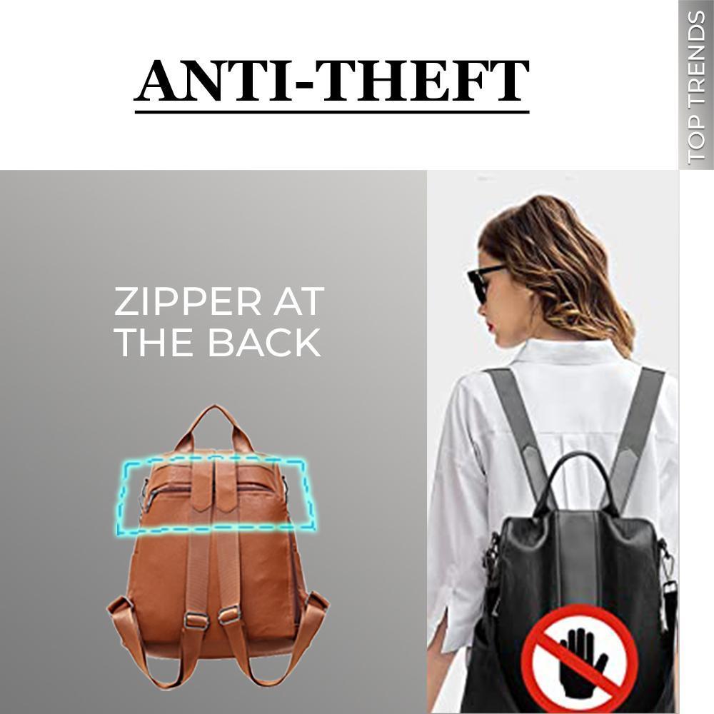 Women Safety Waterproof Leather Shoulder Bag