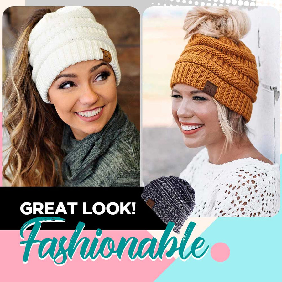 Knit Ponytail Beanie