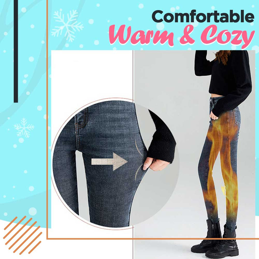 Fleece Lined Stretchy Denim