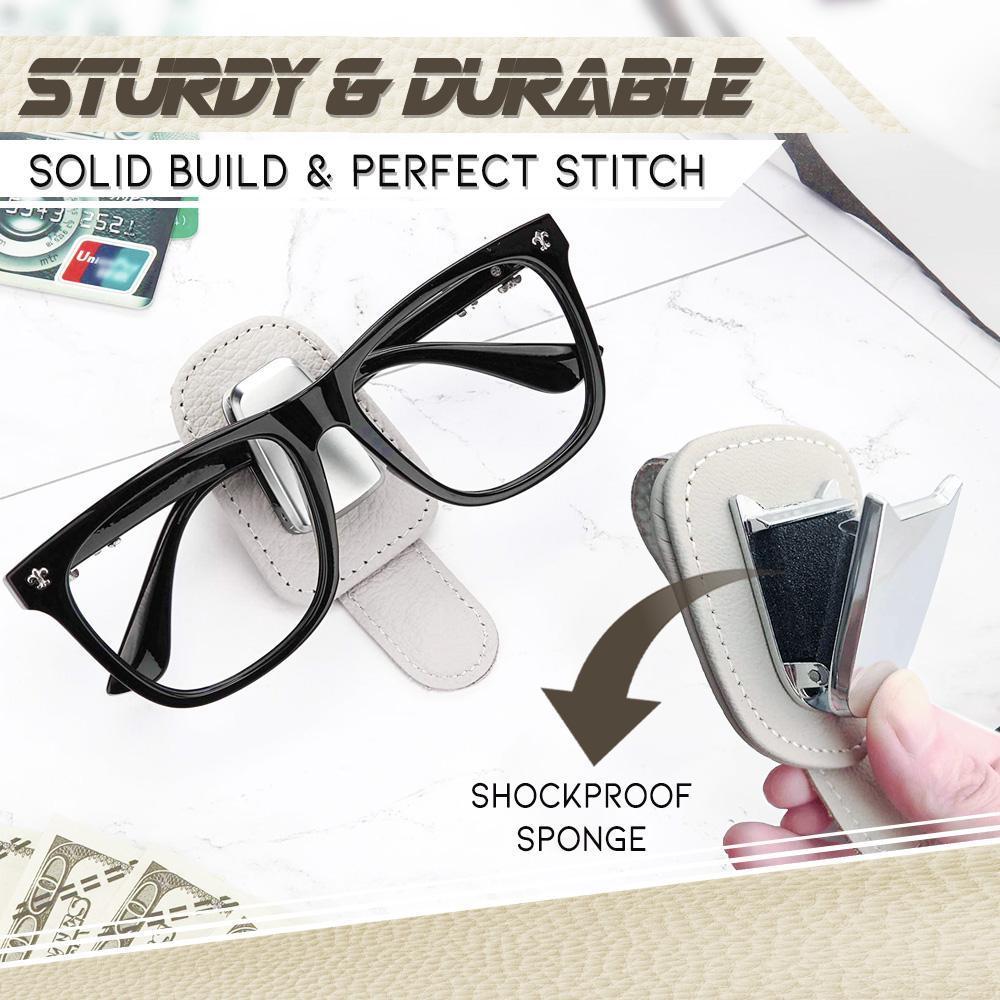 Premium Leather Car Sun Visor Organizing Clip