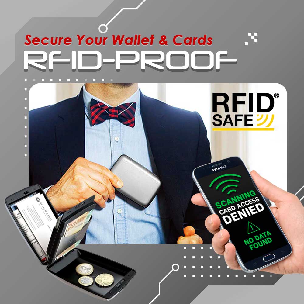 RFID-Proof Alloy Secured Slim Wallet