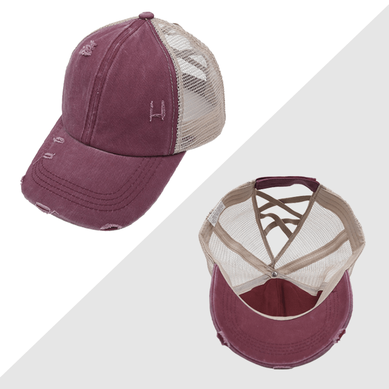 Criss Cross Easy Ponytail Cap