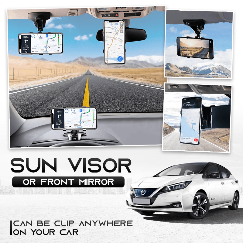 Rotatable Rear-view Mirror Car Phone Holder