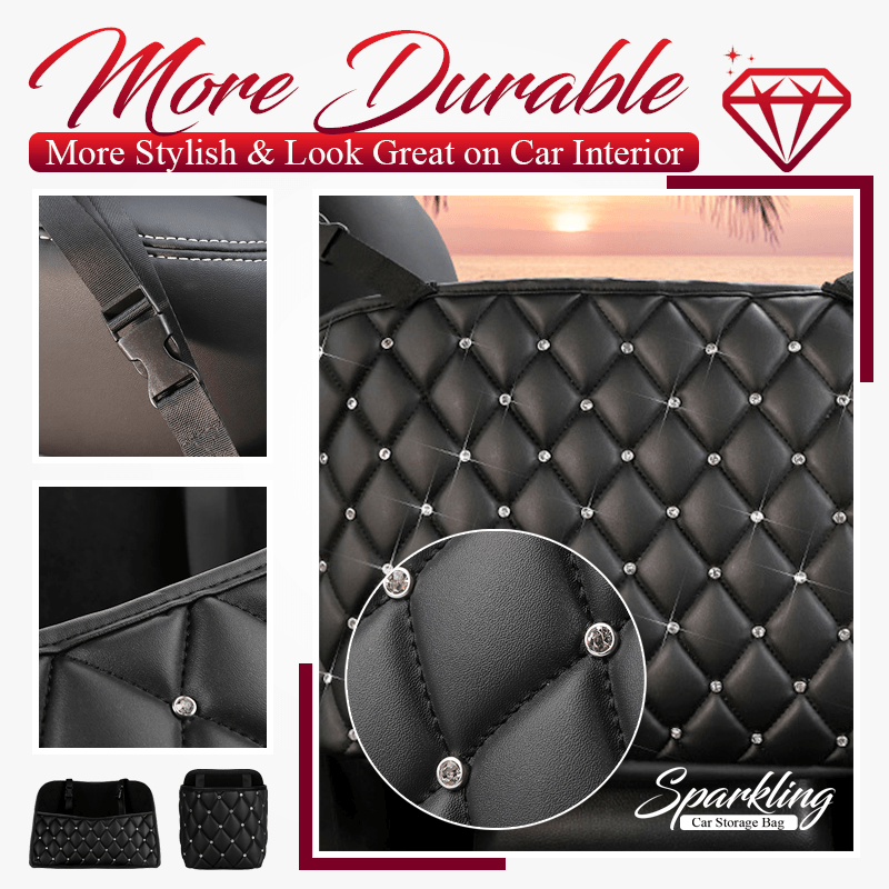 Sparkling Car Net Storage Bag