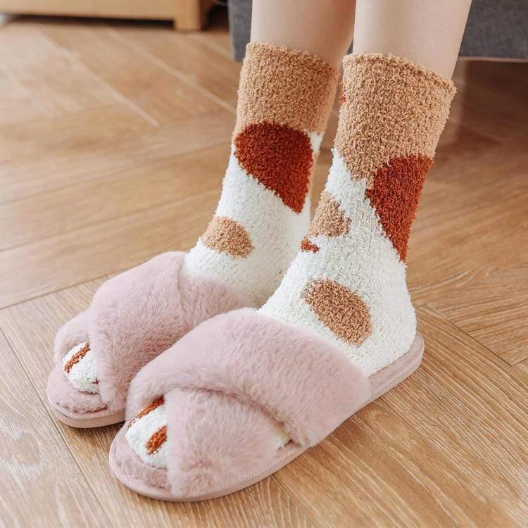 Winter Cat Claws Socks