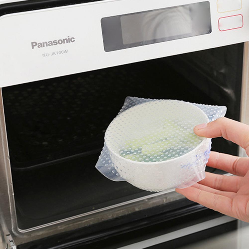 4 PCS Reusable Silicone Stretch Lids