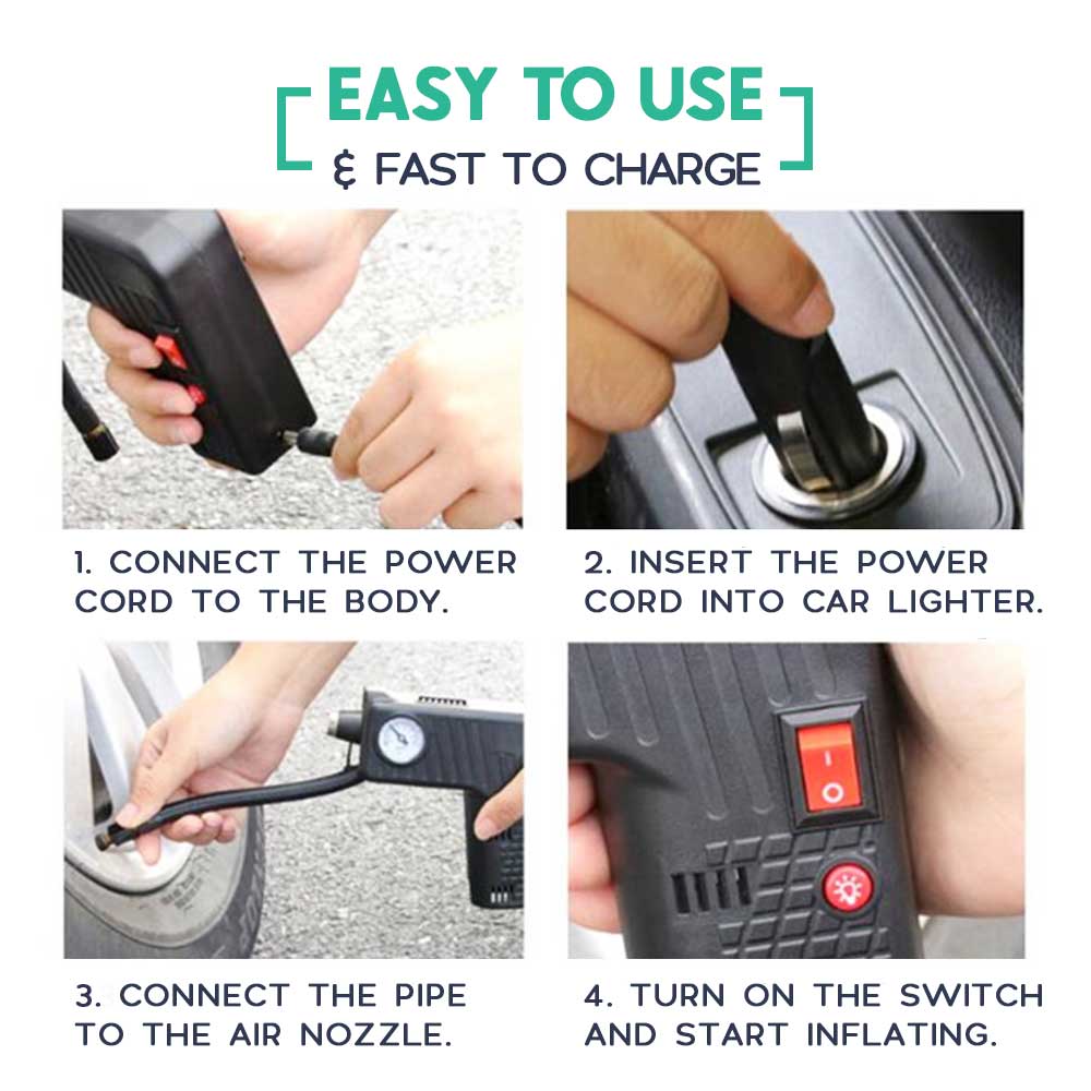 All-In-One Portable Electric Car Air Pump
