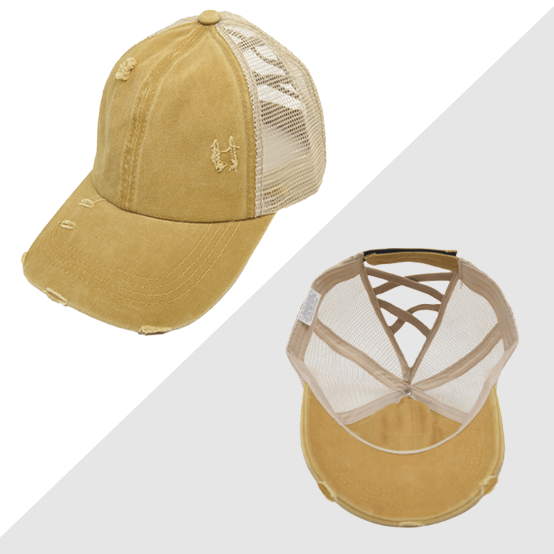 Criss Cross Easy Ponytail Cap
