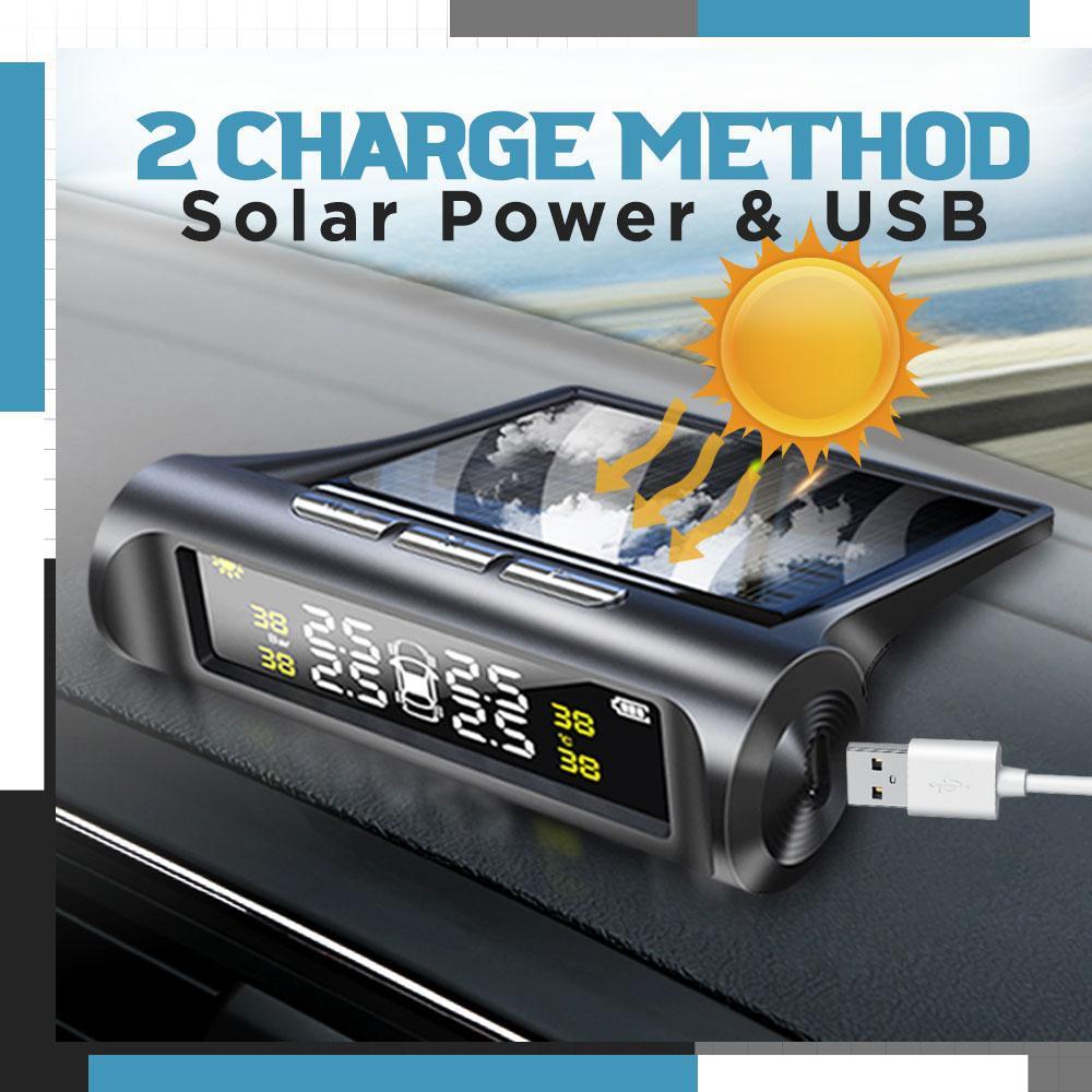 Wireless And Solar Powered Tire Pressure Monitoring System