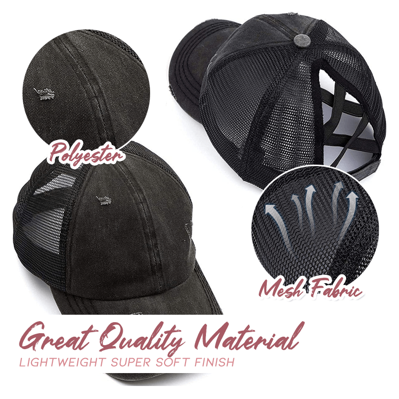 Criss Cross Easy Ponytail Cap