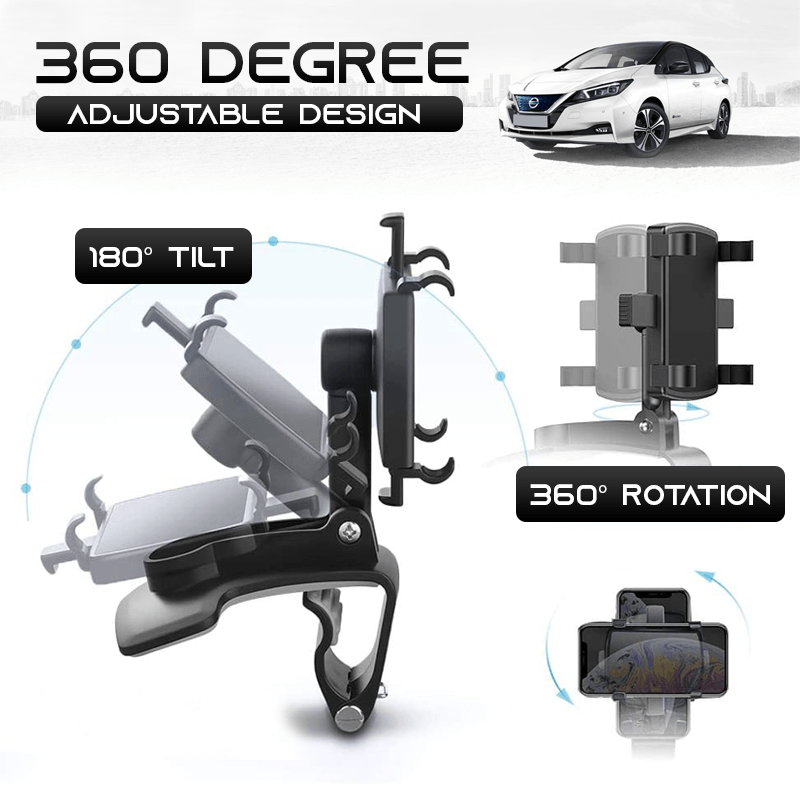 Rotatable Rear-view Mirror Car Phone Holder