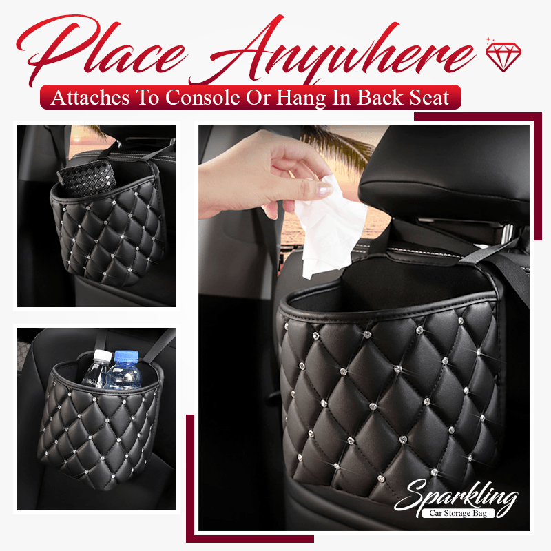 Sparkling Car Net Storage Bag