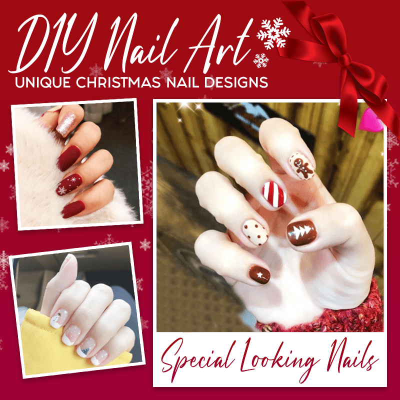 Waterproof Christmas Nail Art Decals - Set For 4
