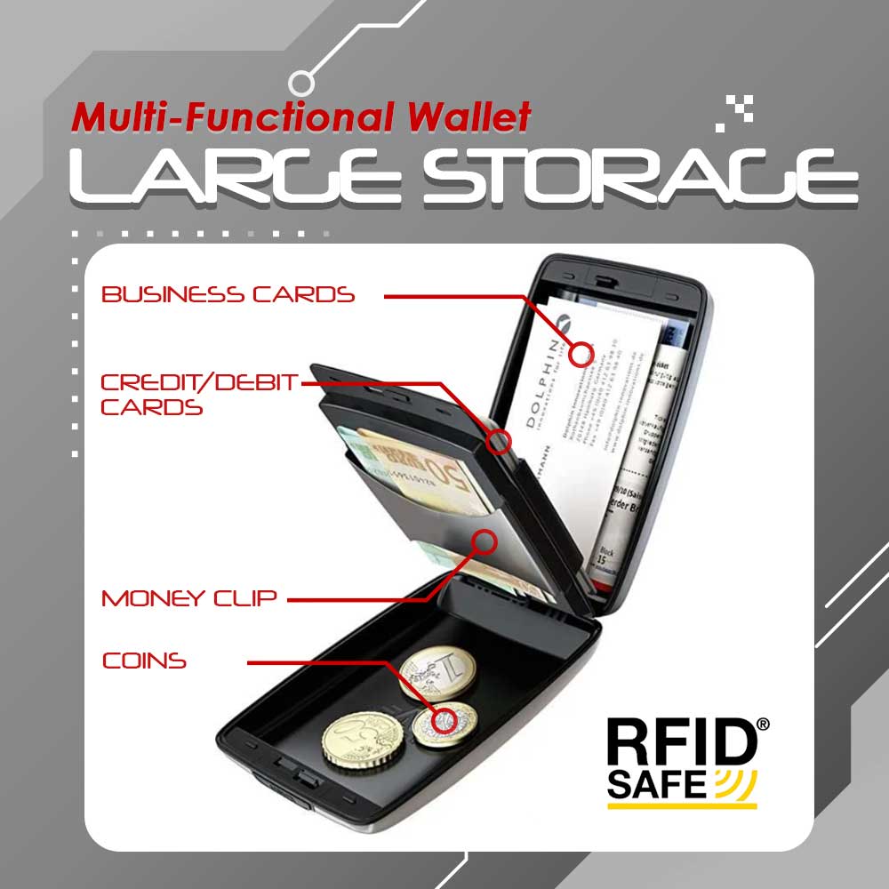 RFID-Proof Alloy Secured Slim Wallet