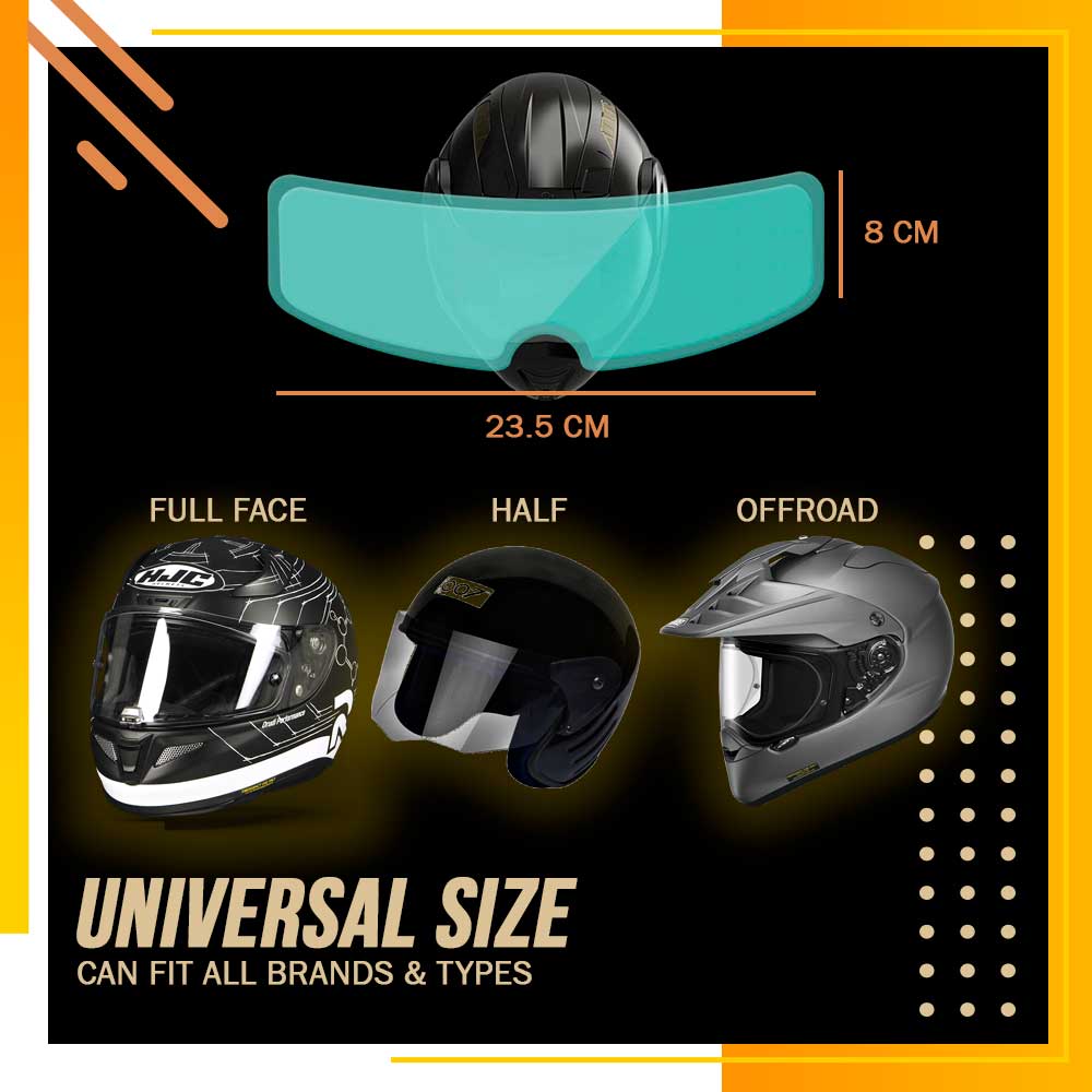Universal Helmet Anti-Fog Film (With Free Side Mirror Films)