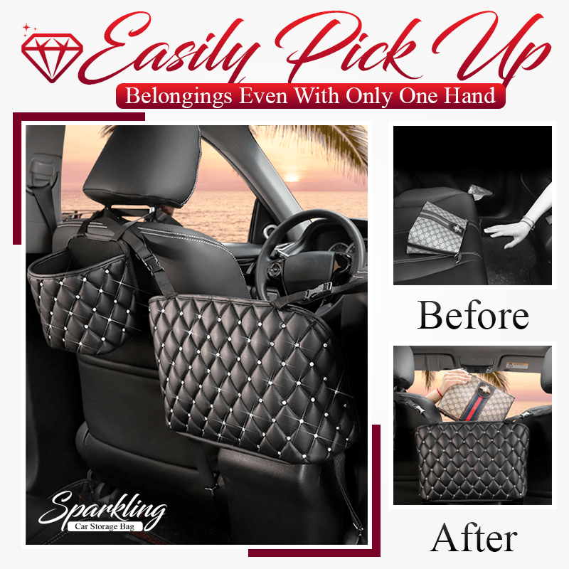 Sparkling Car Net Storage Bag
