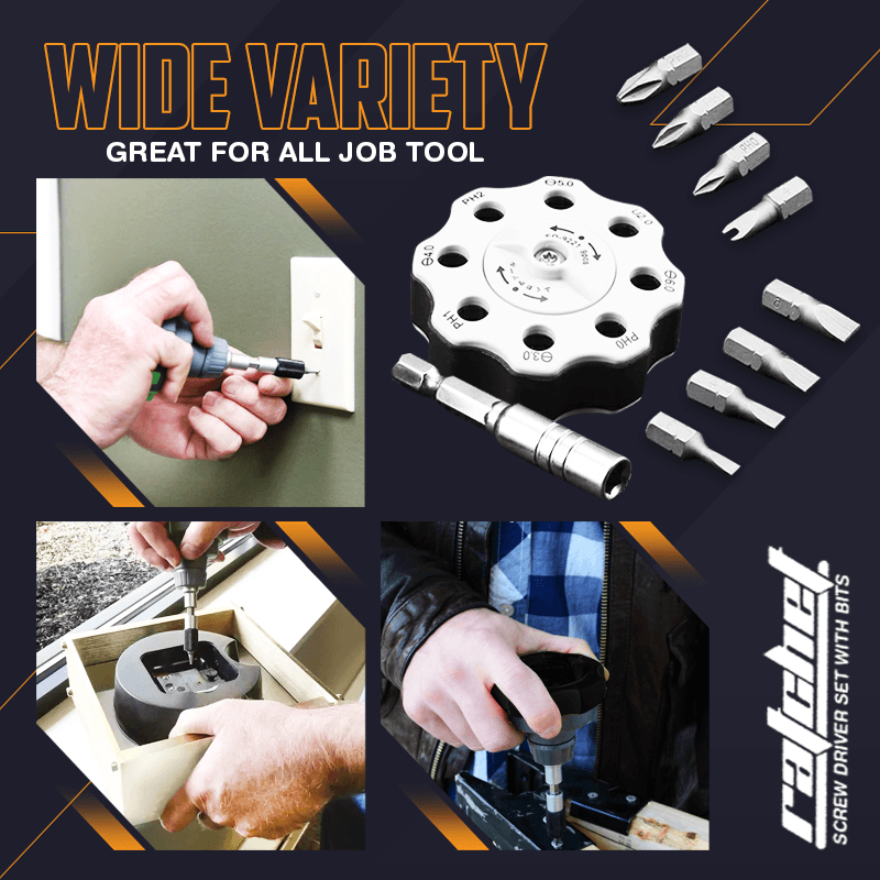 Ratchet Screwdriver Set With Bits