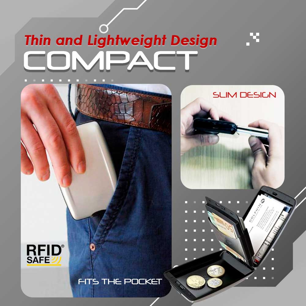 RFID-Proof Alloy Secured Slim Wallet