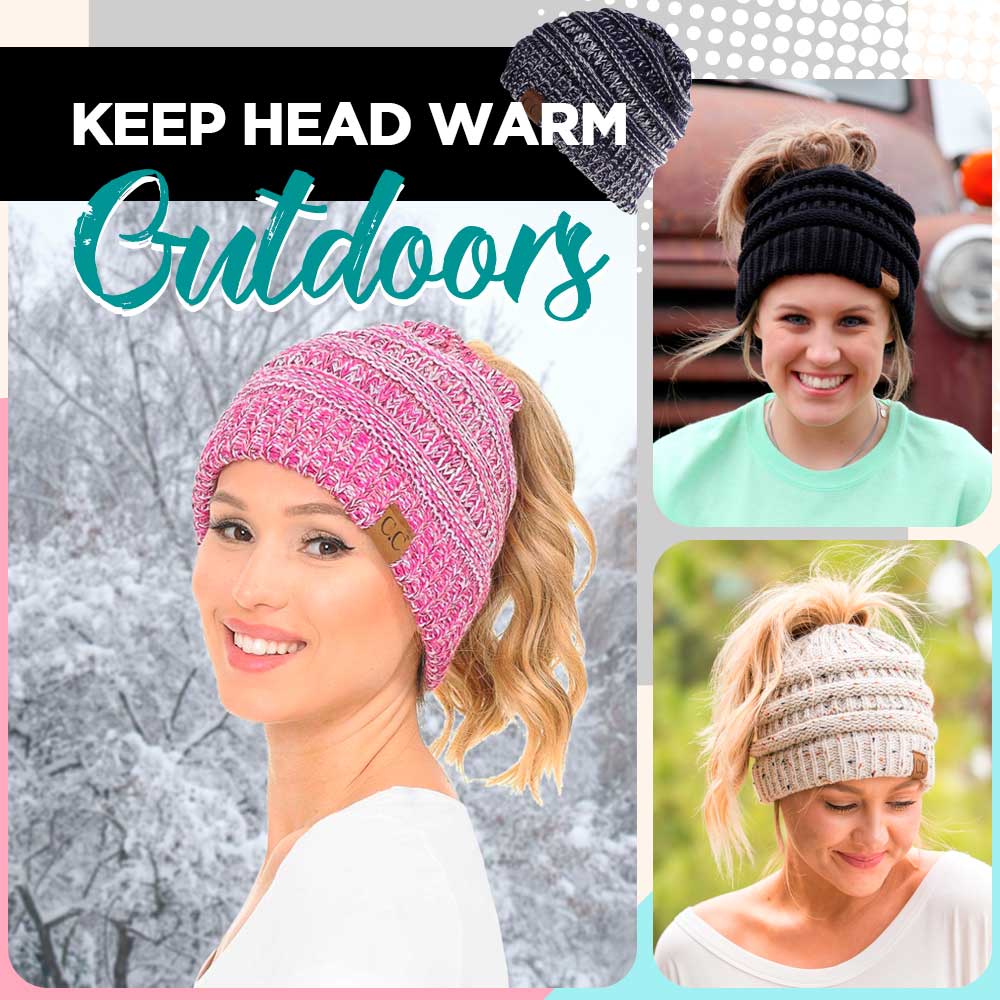 Knit Ponytail Beanie