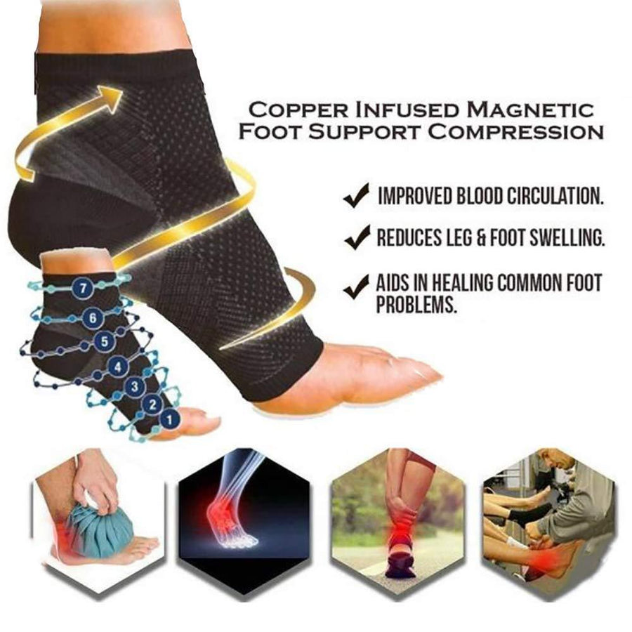 Copper Infused Magnetic Foot Support Compression Socks