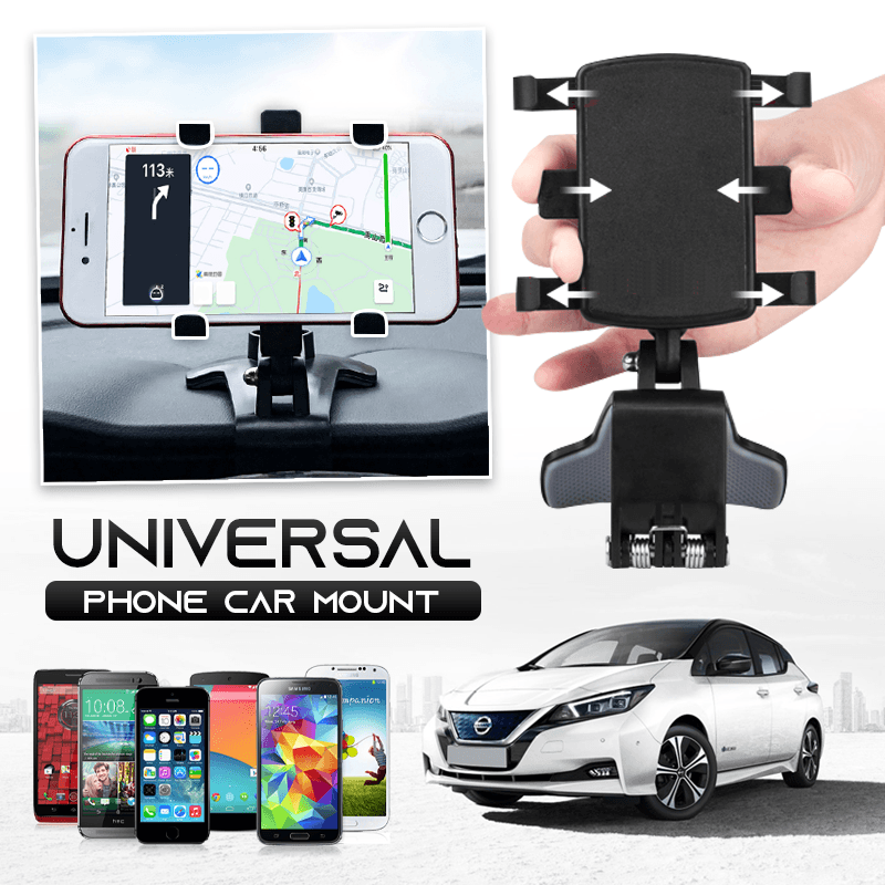 Rotatable Rear-view Mirror Car Phone Holder