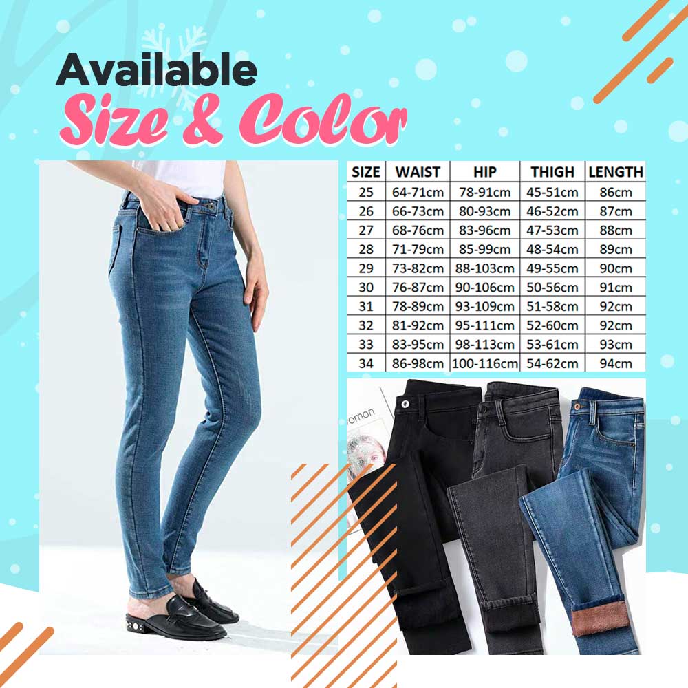Fleece Lined Stretchy Denim