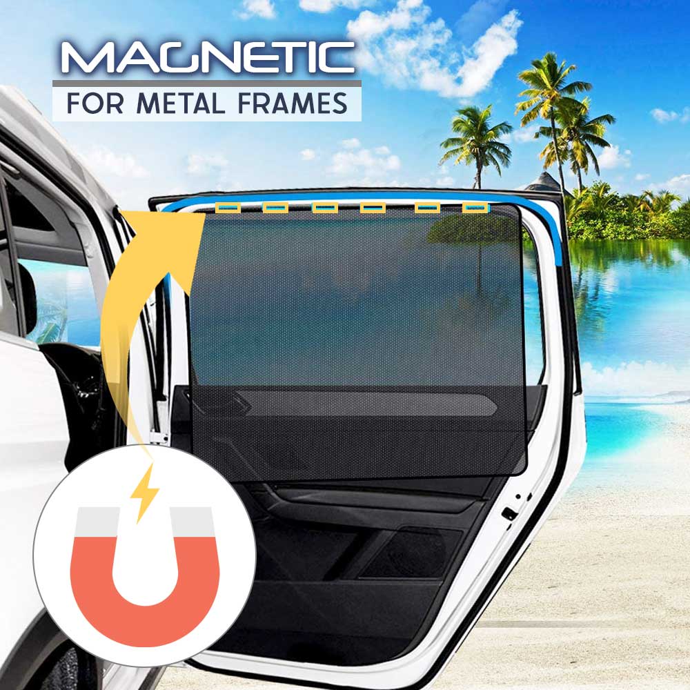 Car Windows Magnetic Mesh Sunshades - 1 Pair