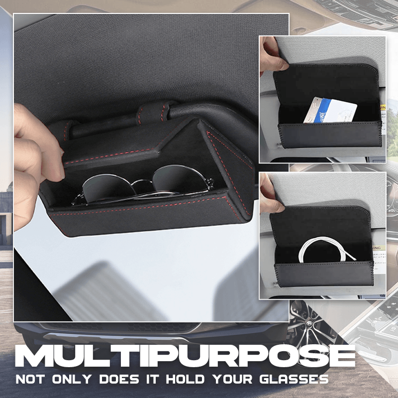 Superior Leather Car Glasses Holder