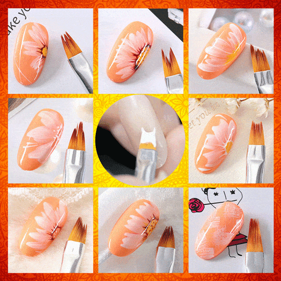 FloralGarden Nail Art Styling Brush Set