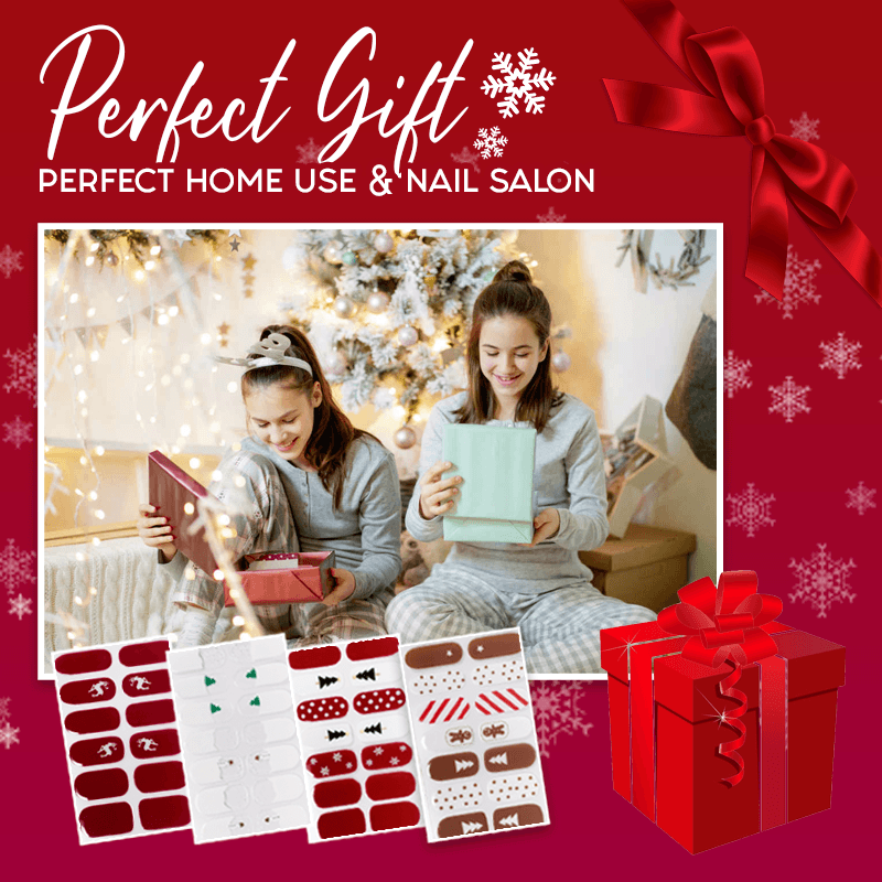 Waterproof Christmas Nail Art Decals - Set For 4