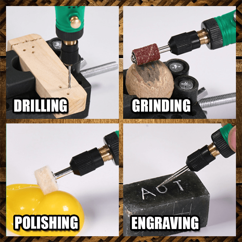 Wood Carving Rotary Drill Kit