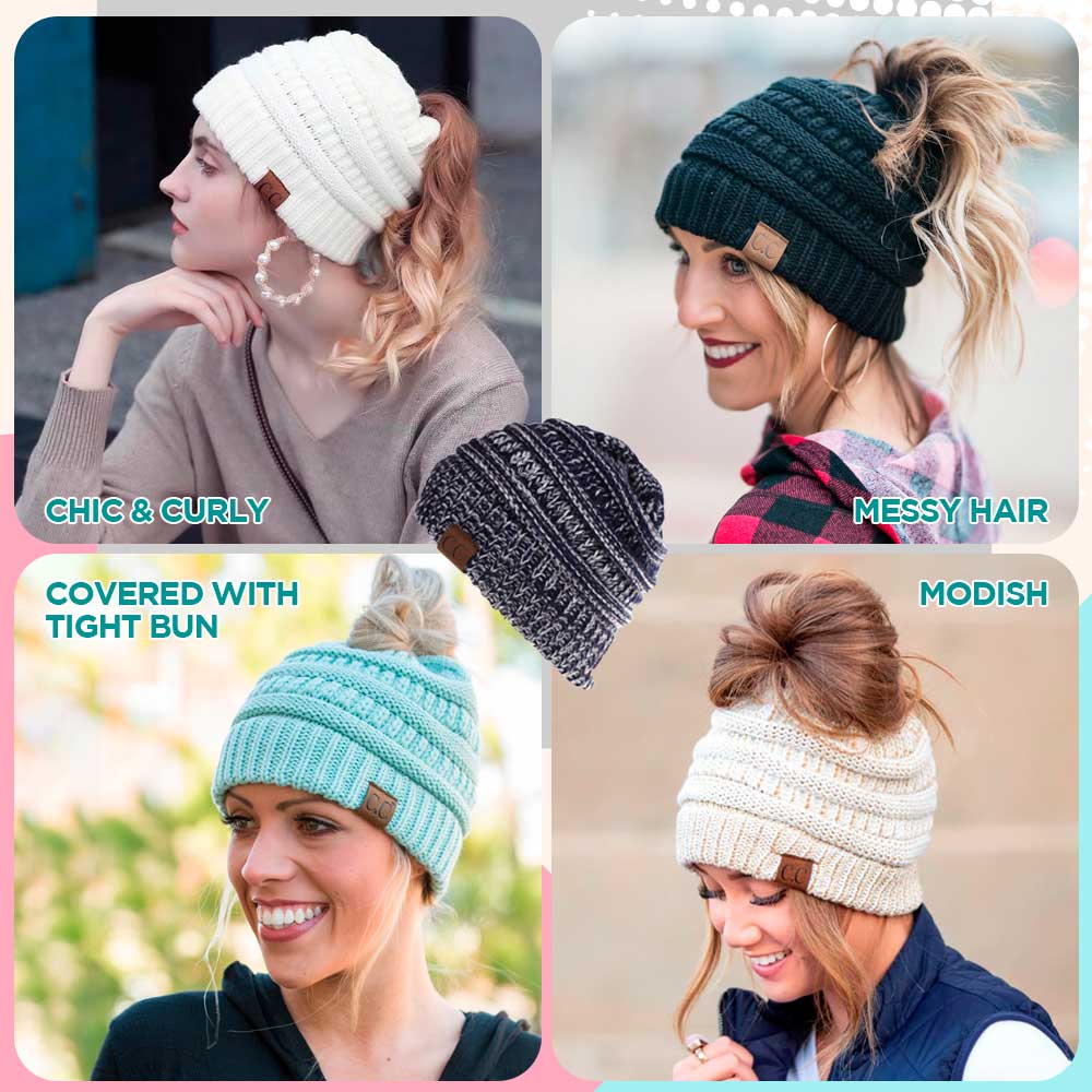 Knit Ponytail Beanie