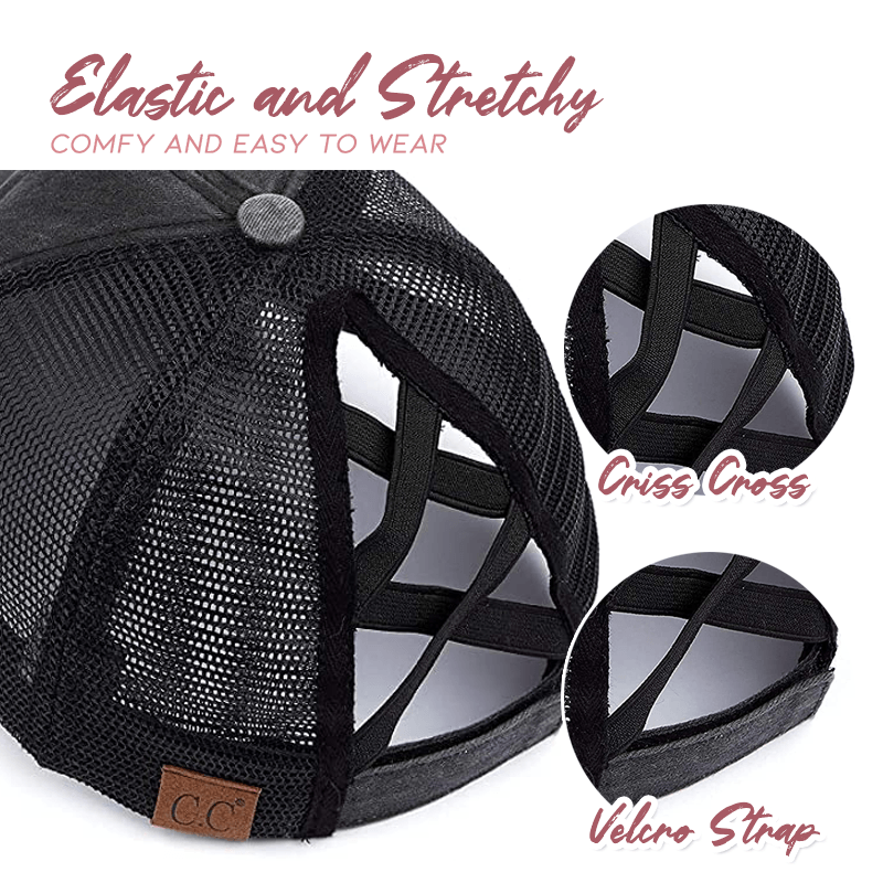 Criss Cross Easy Ponytail Cap