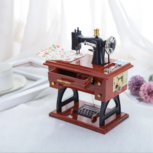 Cute Mini Sewing Machine Music Box